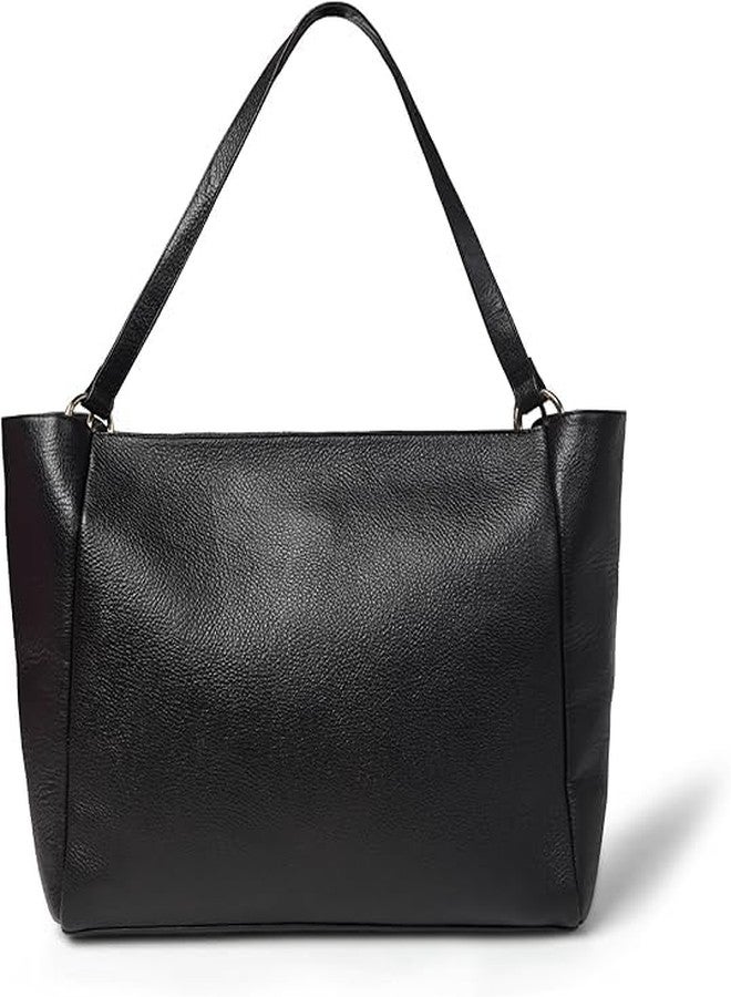 ADYAN Genuine Leather Tote Bag for Women 14.5'' Large Shoulder Handbags and Purse for Work Office Travel and Shopping (14.5'' x 12'' x 4'', Black) - Image 2